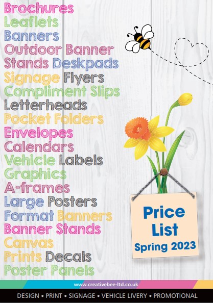 Creative Bee Price List cover